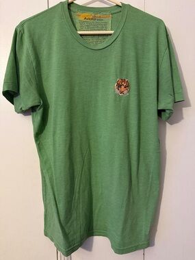 Aviator Nation Green Tee with Orange Tiger Patch